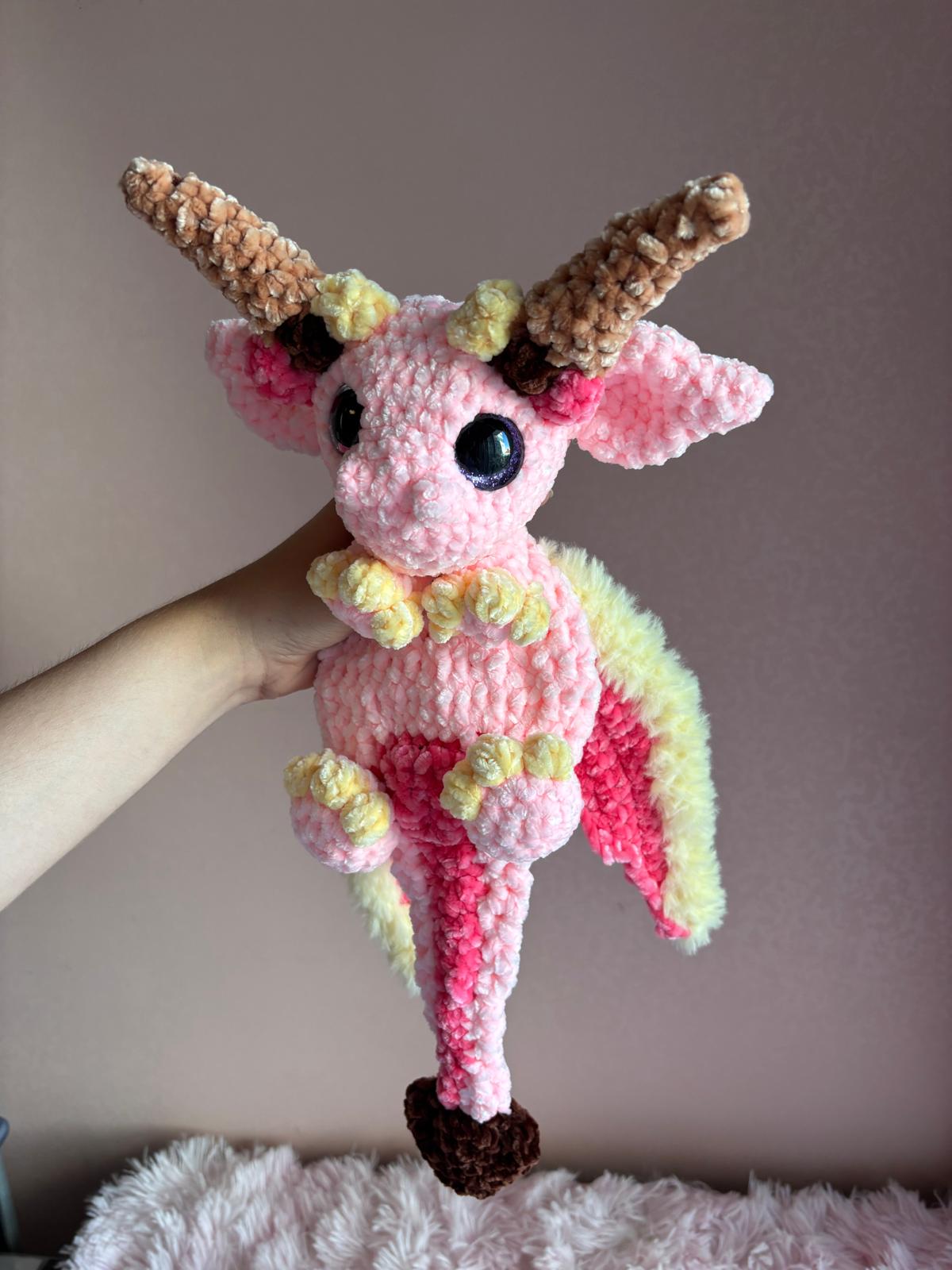drago draghetta gelato fantasy crochet plush peluche handmade dragon