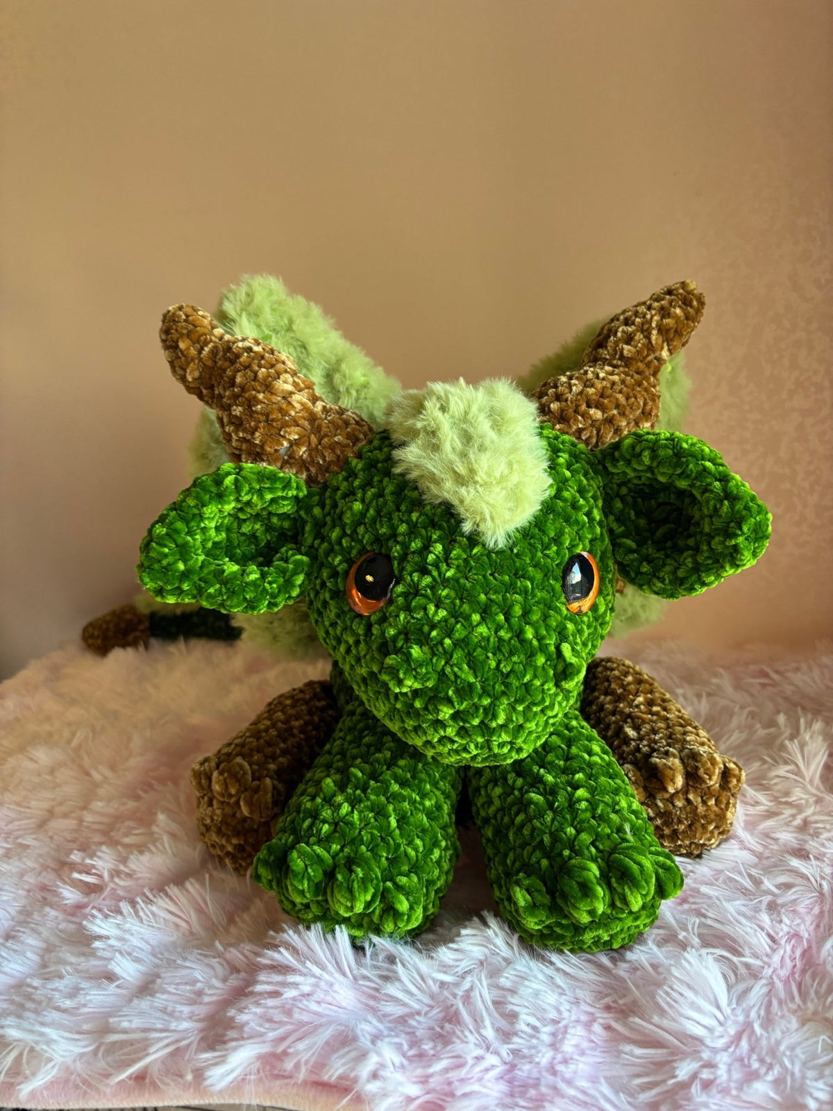 🐉 Drago della Foresta – peluche crochet 🌿Peluche Colorato Handmade