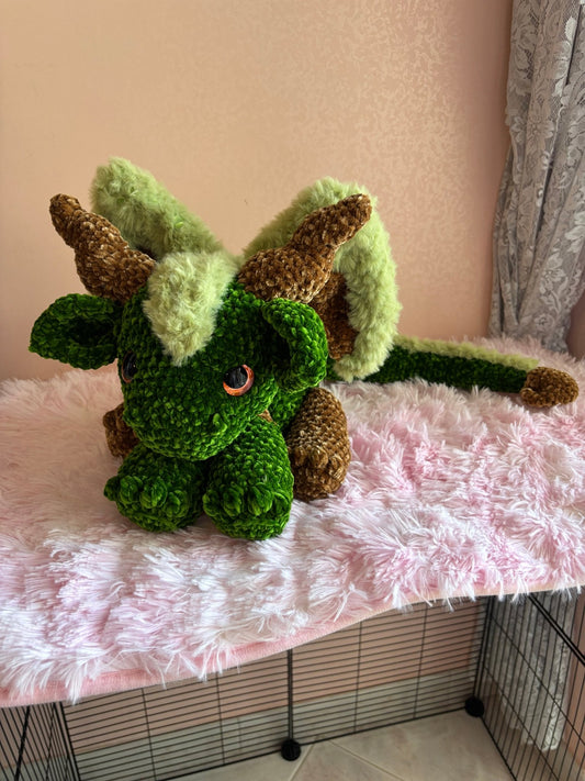 🐉 Drago della Foresta – peluche crochet 🌿 Peluche Colorato Handmade