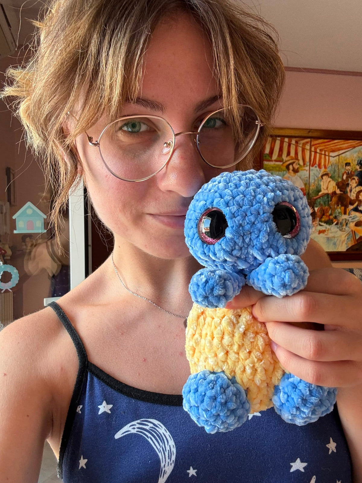 Tartarughino Azzurro 🐢 – Peluche Uncinetto Handmade - Zampine Pets & Plushies