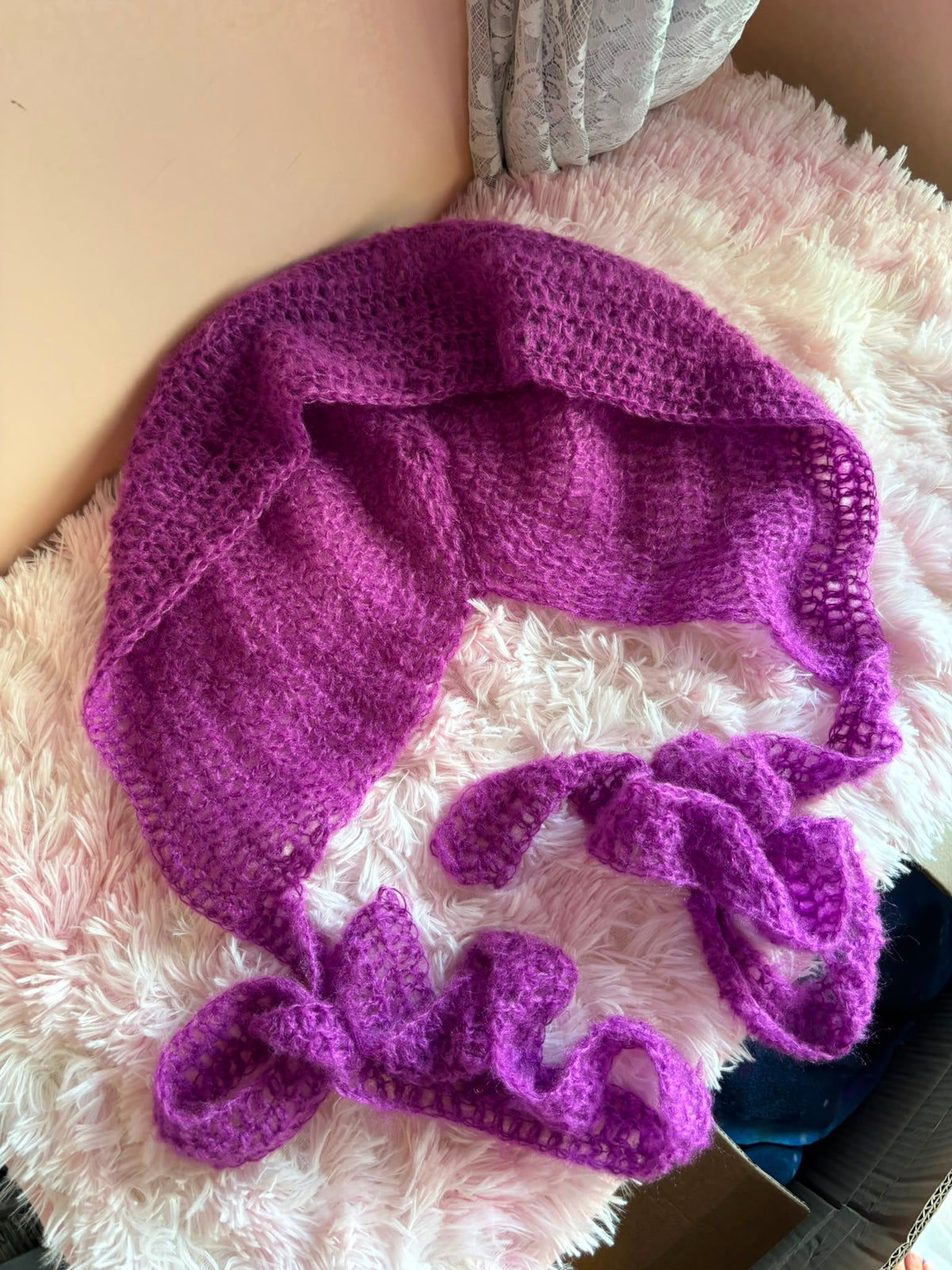 Cappuccio Bonnet Crochet - Viola - Zampine Pets & Plushies
