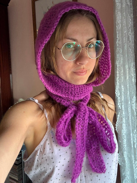 Cappuccio Bonnet Crochet - Viola - Zampine Pets & Plushies