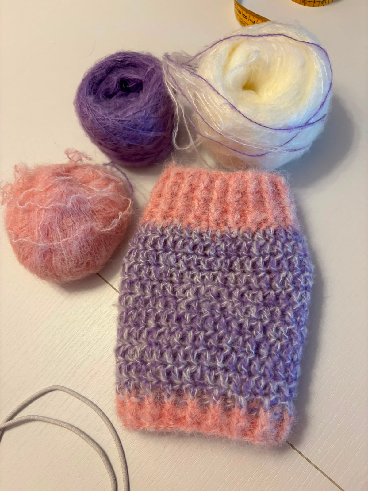 🐾 Maglioncino Crochet “Morbida Coccola” 💕🧶 Rosa-Lilla - Zampine Pets & Plushies