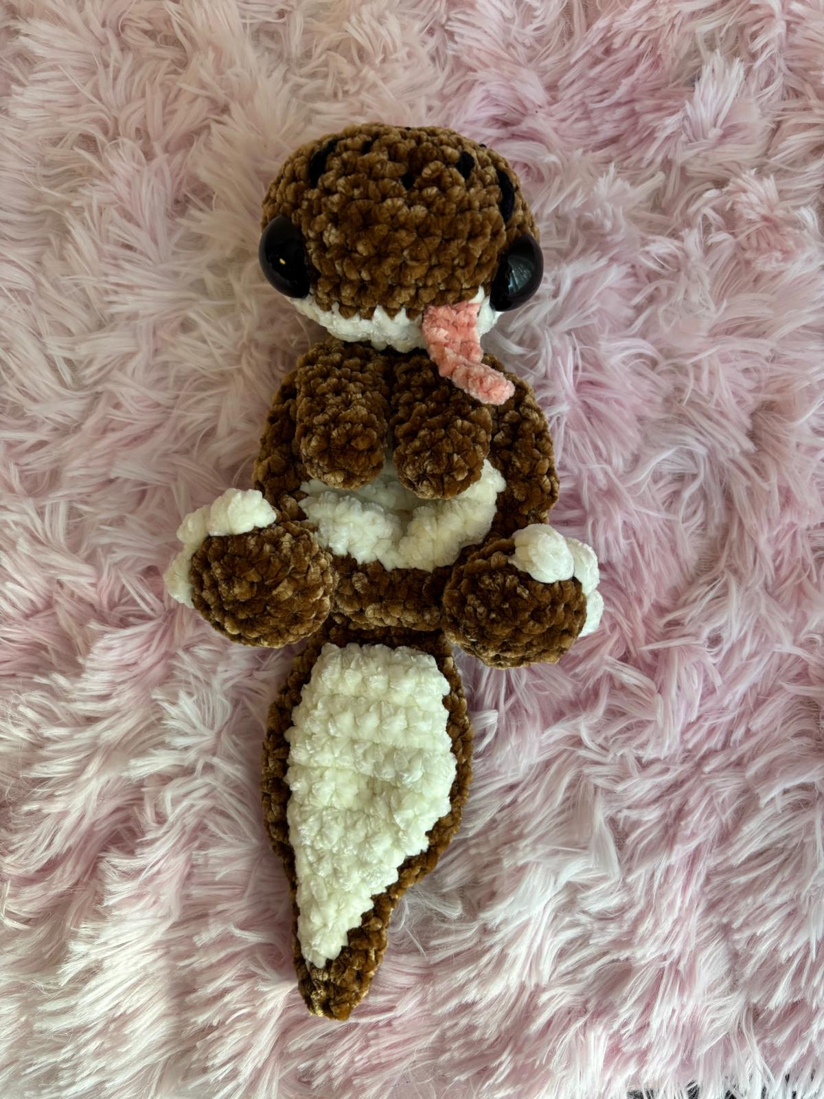 🦎 Geco Leopardino Marrone e Crema - Peluche Uncinetto Handmade 🤎 - Zampine Pets & Plushies