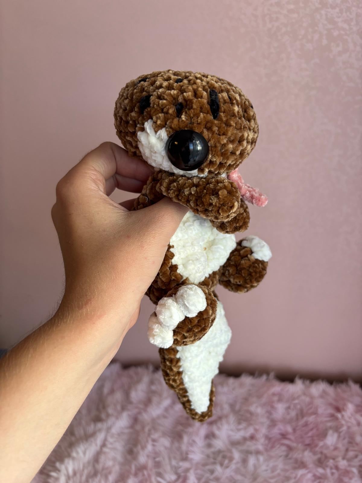 🦎 Geco Leopardino Marrone e Crema - Peluche Uncinetto Handmade 🤎 - Zampine Pets & Plushies