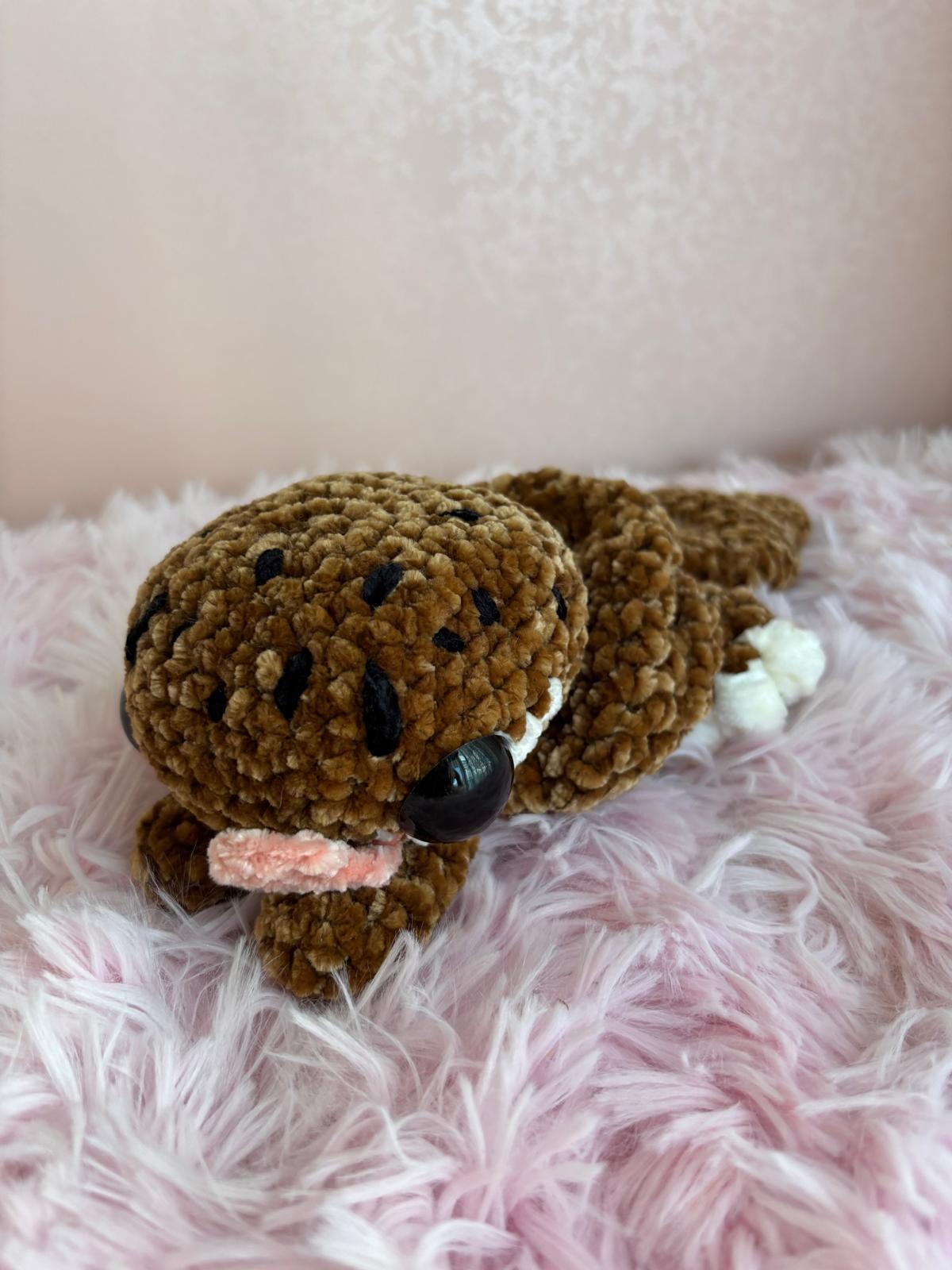 🦎 Geco Leopardino Marrone e Crema - Peluche Uncinetto Handmade 🤎 - Zampine Pets & Plushies