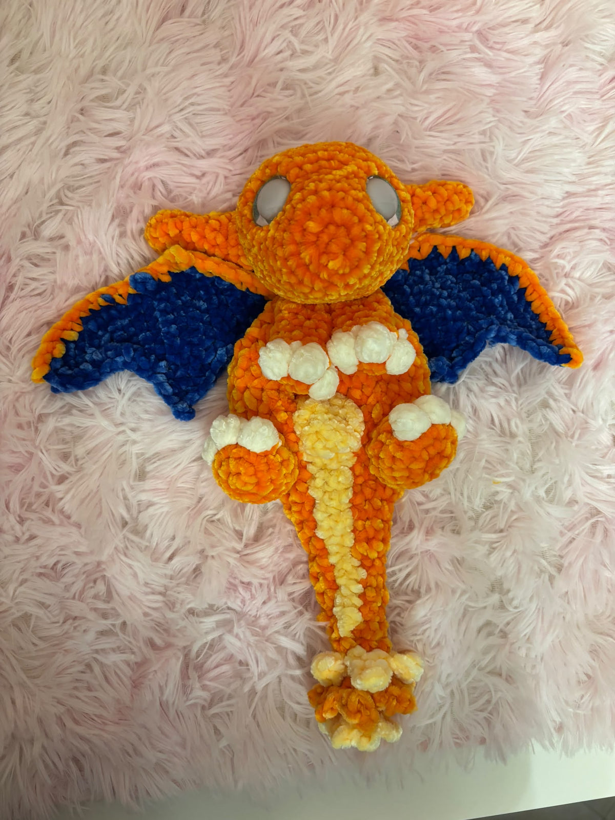 🔥 Shy Ember – Drago timido Peluche Uncinetto Handmade - Zampine Pets & Plushies