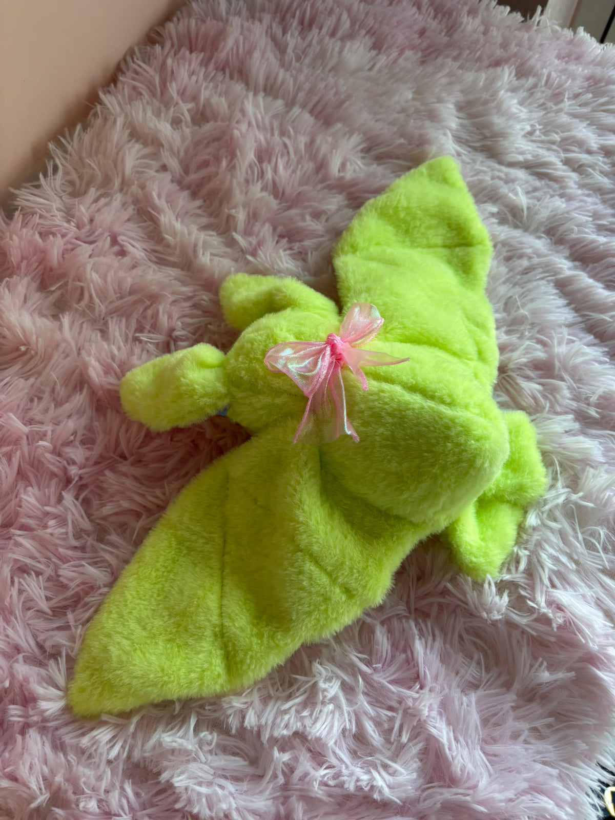 🦇🔔🪐 Pipistrello Neon Saturn  – Peluche in Tessuto Handmade -Peluche Colorato Soffice
