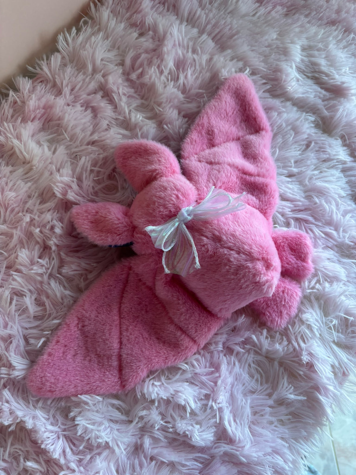 🦇🔔🌌 Pipistrello Pink Galaxy – Peluche in Tessuto Handmade -Peluche Colorato Soffice