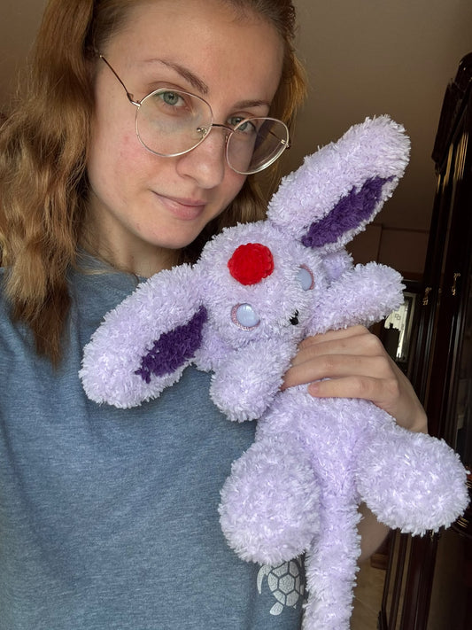 ✨ Volpe Psychic Lilla 💜 Peluche Uncinetto Handmade - Zampine Pets & Plushies