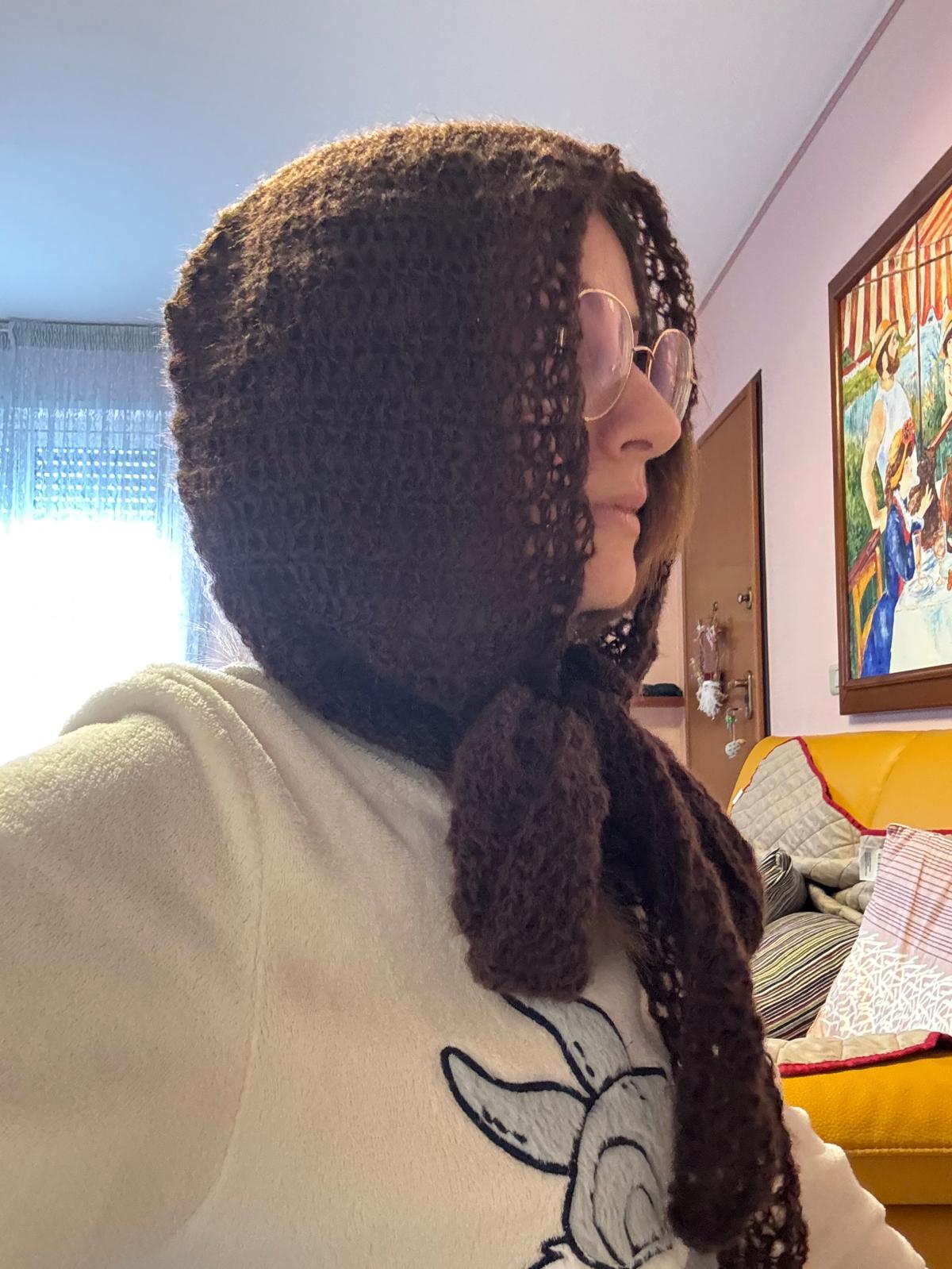Cappuccio Sophie Crochet - Choco - Zampine Pets & Plushies