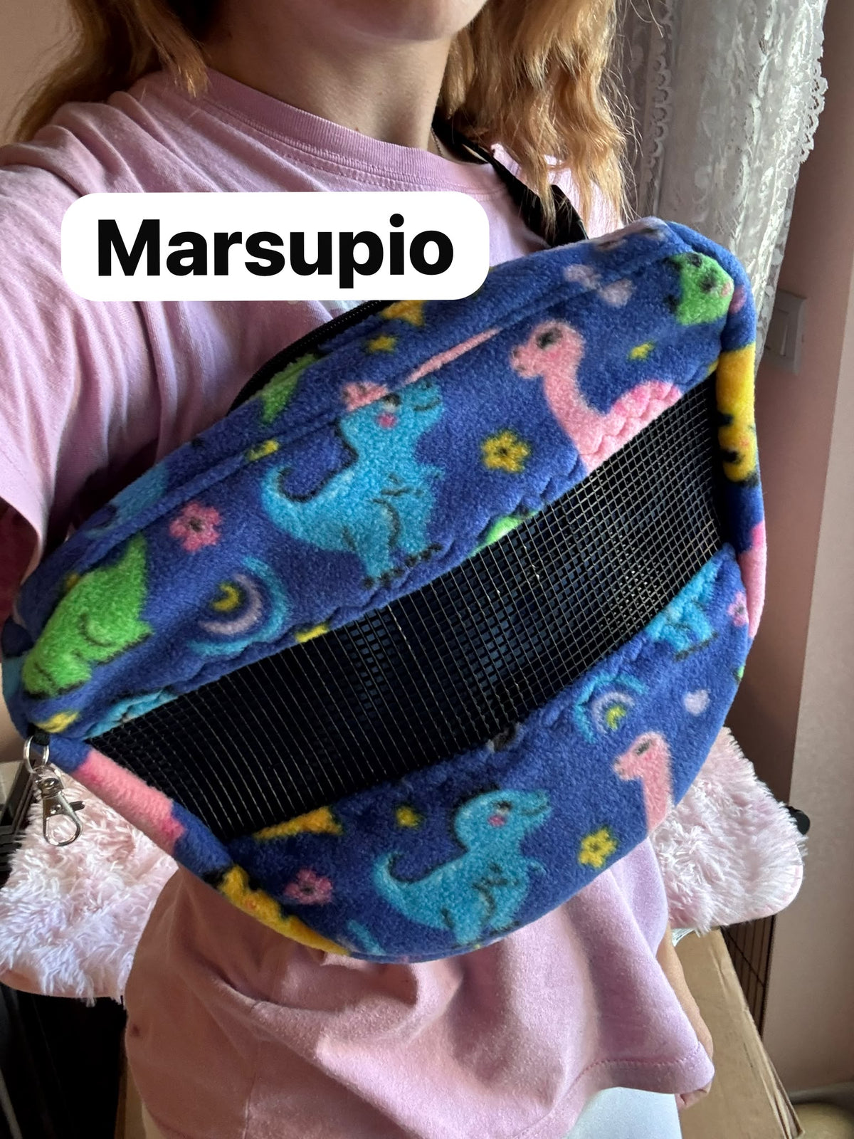 Borsa trasportino in tessuto per piccoli animali esotici furetti suricata conigli cincillà ratti
