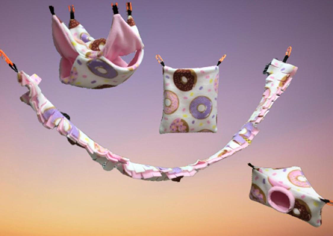 Set 4 Pezzi Petauri dello Zucchero e piccoli roditori ratti degu criceti topolini