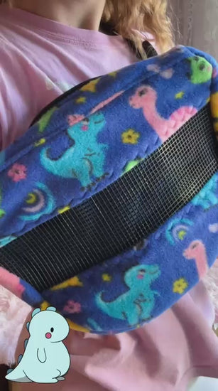 Borsa trasportino in tessuto per piccoli animali esotici furetti suricata conigli cincillà ratti