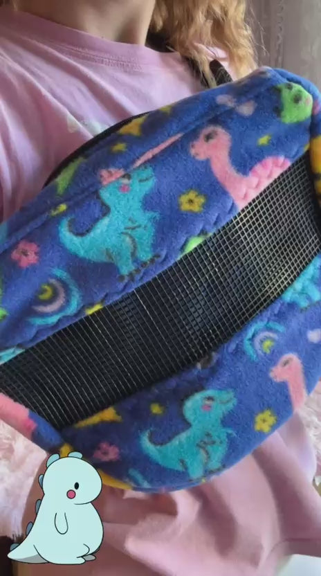 Borsa trasportino in tessuto per piccoli animali esotici furetti suricata conigli cincillà ratti